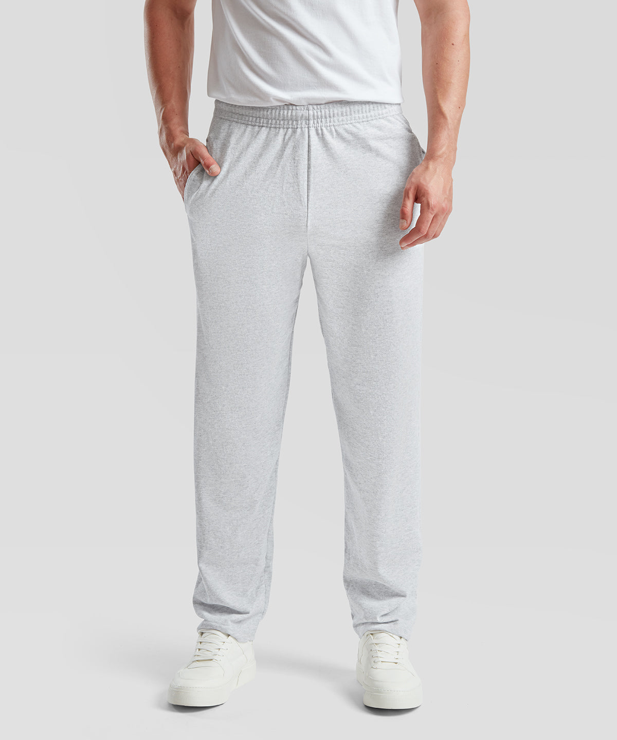 Heather Grey lightweight sweatpants front view