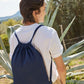 French Navy premium cotton gymsac front view