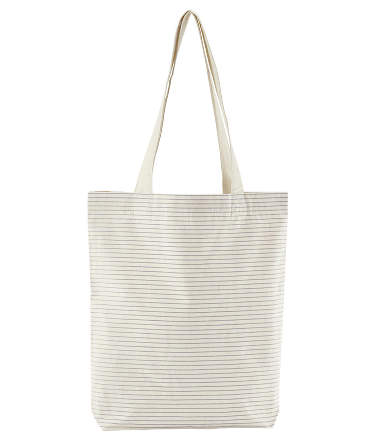 Red/Stripe striped organic cotton tote front view