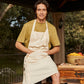 Natural fairtrade cotton adult craft apron front view